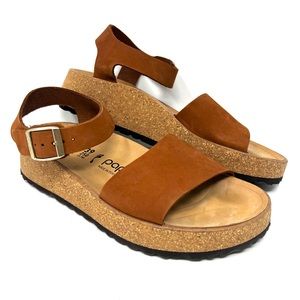 Papillio by Birkenstock Women’s Glenda Leather Wedge Sandal Pecan EU 39 Narrow 8